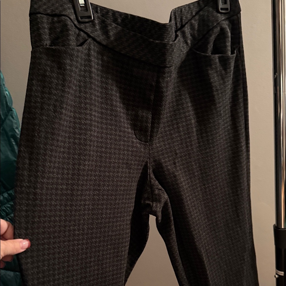 J. Jill Women's Houndstooth Pants - Black and Gray